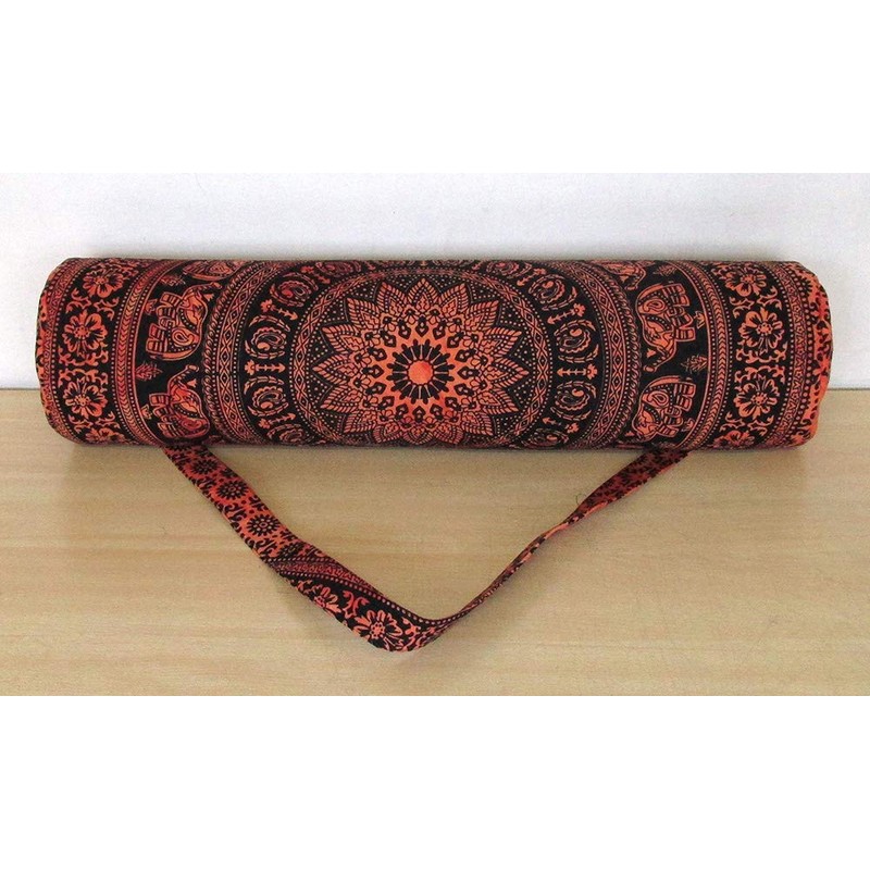 INDIAN CRAFT CASTLE Hippie Yoga Mat Carrier Bag with Shoulder
