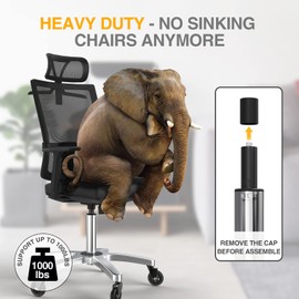 HOSALI Office Chair Cylinder Replacement, Heavy-Duty Office Chair Replacement Parts Gas Lift Cylinder, Highest End Class 4 Hydraulic Pneumatic Shock Piston, Universal Size Fits Most Chairs