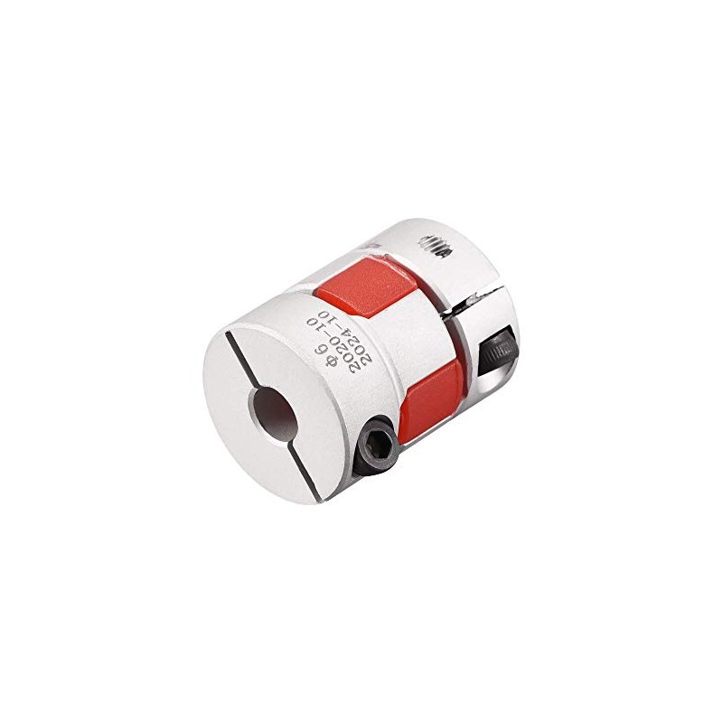 sourcing map 6mm to 8mm Bore L26xD20 Flexible Spider Coupling