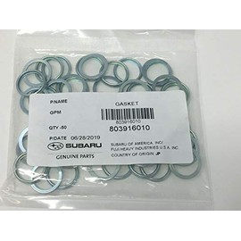 Subaru 2011 to 2021 Oil Pan Crush Washers 16mm 803916010 Genuine Plug Lot of 12