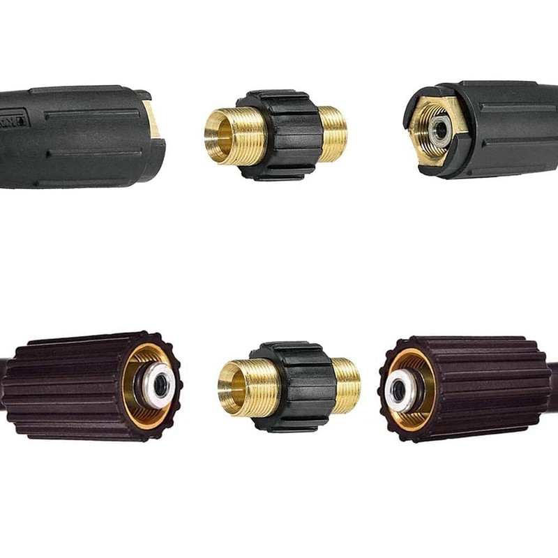 Pressure Washer Hose Quick Connector, Metric M22 15mm Male Thread