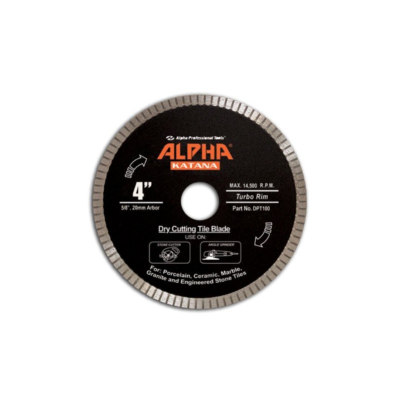 Alpha Katana 4-1/2" Dry Diamond Blade