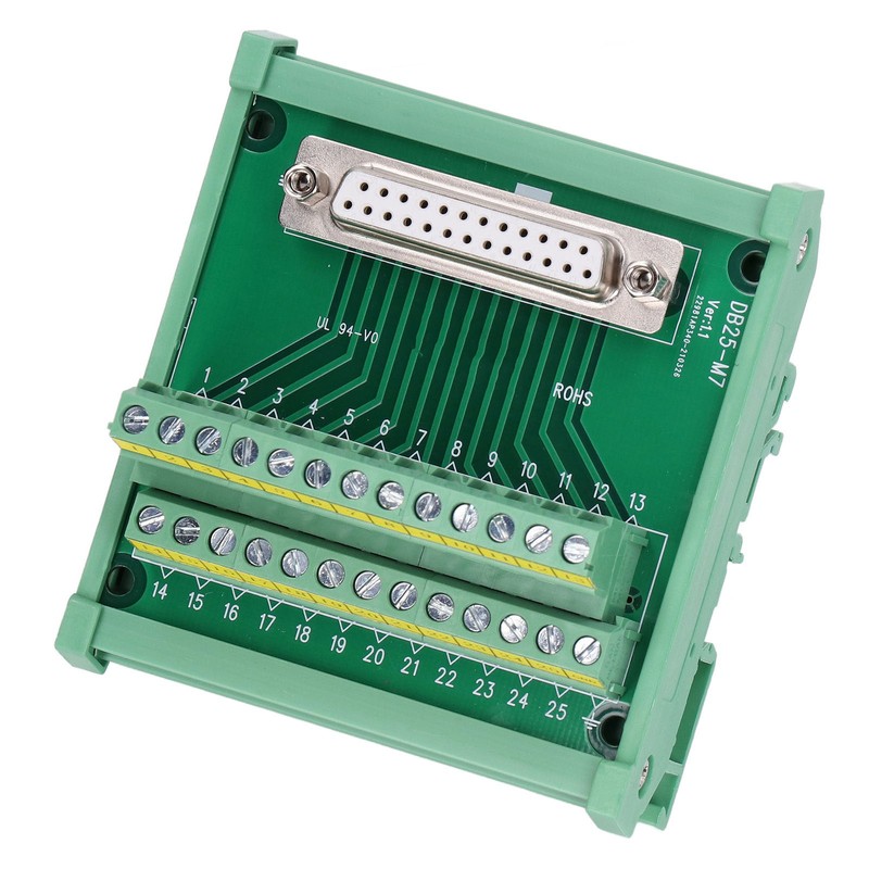 DB25 to Terminal Connector Adapter Plate PCB Board Straight Female