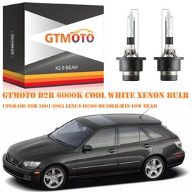 GTMOTO - Bombillas de xenón D2R para faros delanteros HID de 2001, 2002, 2003, Lexus ES300, IS300, RX300, luz baja, 6000 K, blanco brillante frío, 35 W, repuesto directamente, paquete de 2