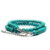 [SION] Natural Stone Power Stone Necklace Turquoise Emerald Kneaded Approx.