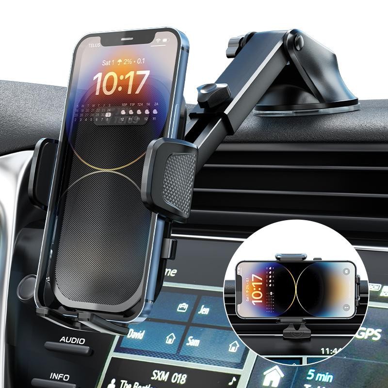JOYTUTUS 3-in-1 Car Phone Mount with Strong Suction Cup for