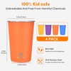 HurOutd 8 Pack Stainless Steel Cups 16oz - Colorful Stackable