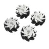 4Pcs 60mm Omnidirectional Wheel Aluminum Alloy Omni Directional Wheel Set