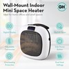 Good Housekeeping Wall-Mount Indoor Mini Space Heater w/ Thermostat &