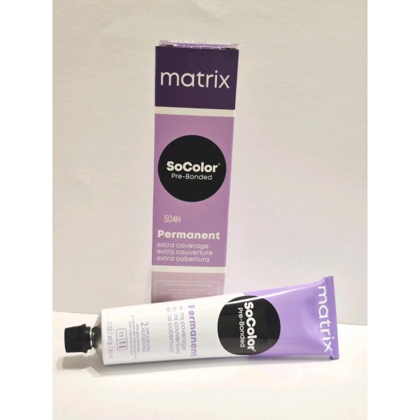 Matrix SoColor Pre-Bonded Hair Color Extra Coverage 504N Dark Brown