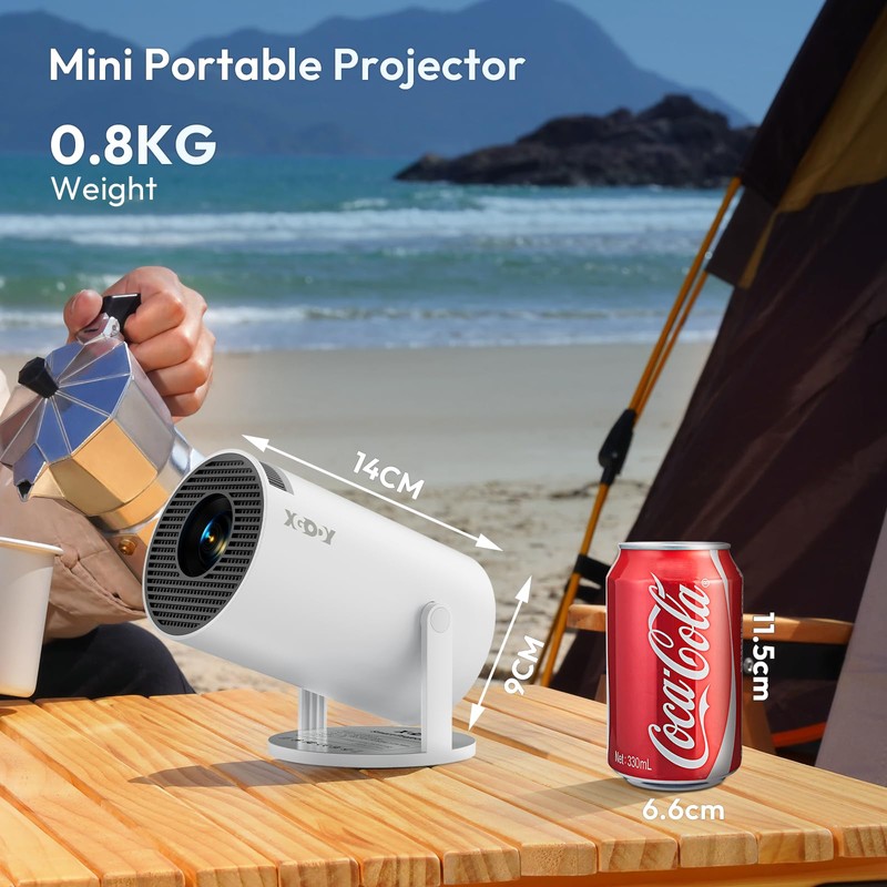 Smart Mini Projector WiFi6 Bluetooth 5.0 - XGODY Gimbal 3