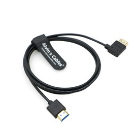 Alvin's Cables 8K 2.1 HDMI Cable High Speed for Atomos Ninja V Monitor Straight to Left Angle HDMI Cord for Z CAM E2, Sony FS5| FS7| A7S3 Cameras 4.9ft|1.5M