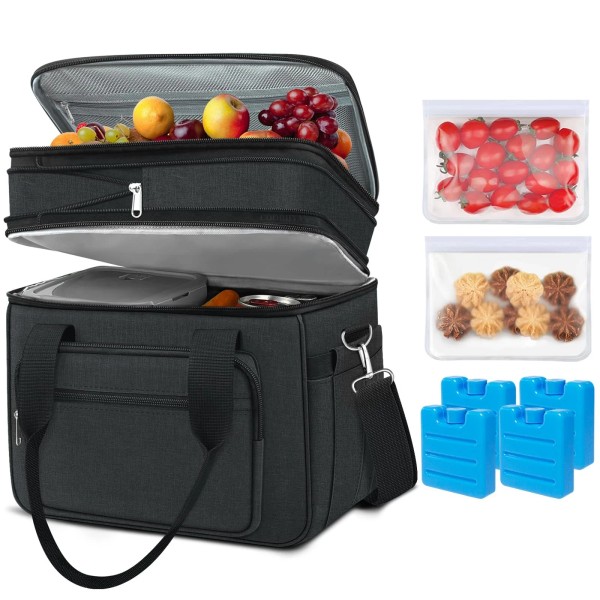 Coobiiya Lunch Box for Men Expandable Lunch Bag, 23L Large