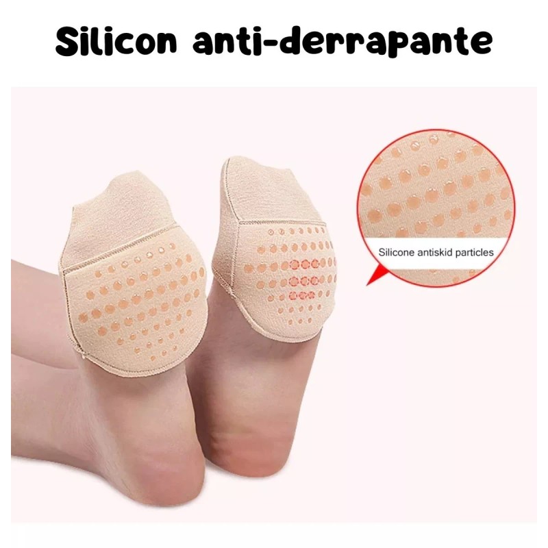 Veraly Media Invisible Antideslizantes Cubierta Punta 2 Pares