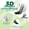 Kit de Extensiones de Pestañas con Efecto 3D Volumen Natural