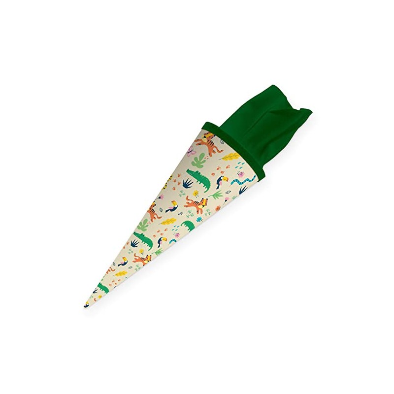 itenga sibling school cone - 35 cm, animals, animal pattern,