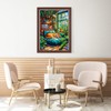 AIRDEA Orange Cat Bookshelves Acrylic Full Drill Diamond Painting Kits