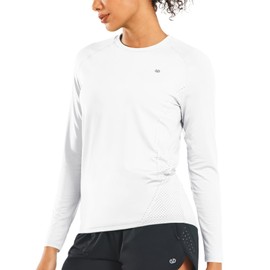 ALLZERO Rash Guard for Women UPF 50+ Long Sleeve Sun Shirts Quick Dry SPF Shirts for Workout Hiking Fishing WHITE-3XL