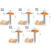 5Pcs 6mm Shank Router Bit Yellow Milling Cutter for Cabinet