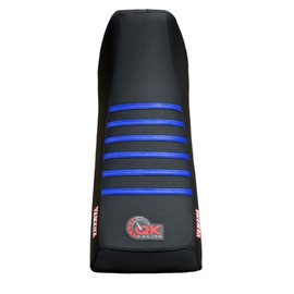 QK RACING Premium Multi Grip Seat Cover - Compatible Fit for 1987-2006 Yamaha Banshee Gripper SEAT Cover Black/Blue Ribs S21