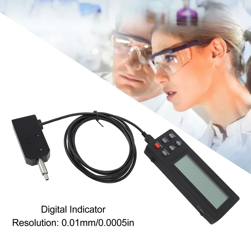 Digital Probe Indicator 0.01mm 0.0005in Resolution 0‑12.7mm Range LCD Display