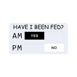 Dog Feeding Reminder Sign, Have I Been Fed Symbol, Pet Feeding Magnet Sign, Feed Tracker AM PM, Acrylic Reminder Slider for Fridge,Magnetic and Adhesive Sticker Option-6 x 3 inches