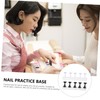 WOONEKY 2sets Nail Art Tool Set Manicure Practice Rack Magnetic