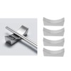 4Pcs Stainless Steel Chopstick Rest Boat Shape Chopstick Spoon Knife
