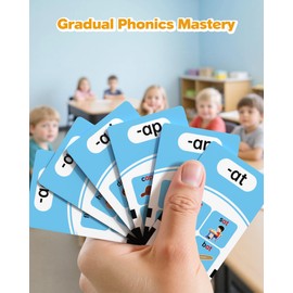 Phonics Talking Flash Cards for Toddlers 2-8, Airbition Learn to Read in 20 Stages, Digraphs CVC Blends Long Vowel Sounds Spelling Reading,Kindergarten First Second Grade Homeschool Educational Study