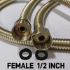 HOMYEP Flexible Shower Hose Stainless Steel Handheld Shower Head Attachment