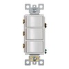 Broan-NuTone P3RW Three-Rocker Switch for Bathroom Exhaust Fan, White Wall
