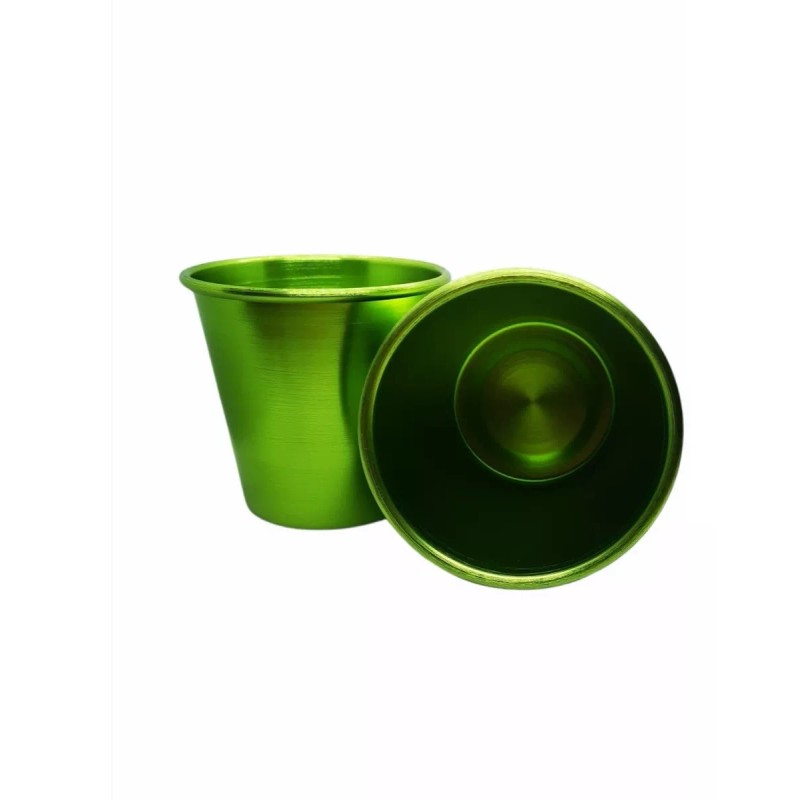 Ligma Vaso D Aluminio Elegant Anodizado 6pza Grueso, Colores 350ml