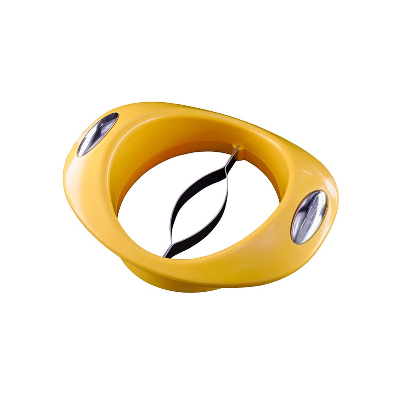 GSD Mango Slicer With Stand, Silver/Yellow