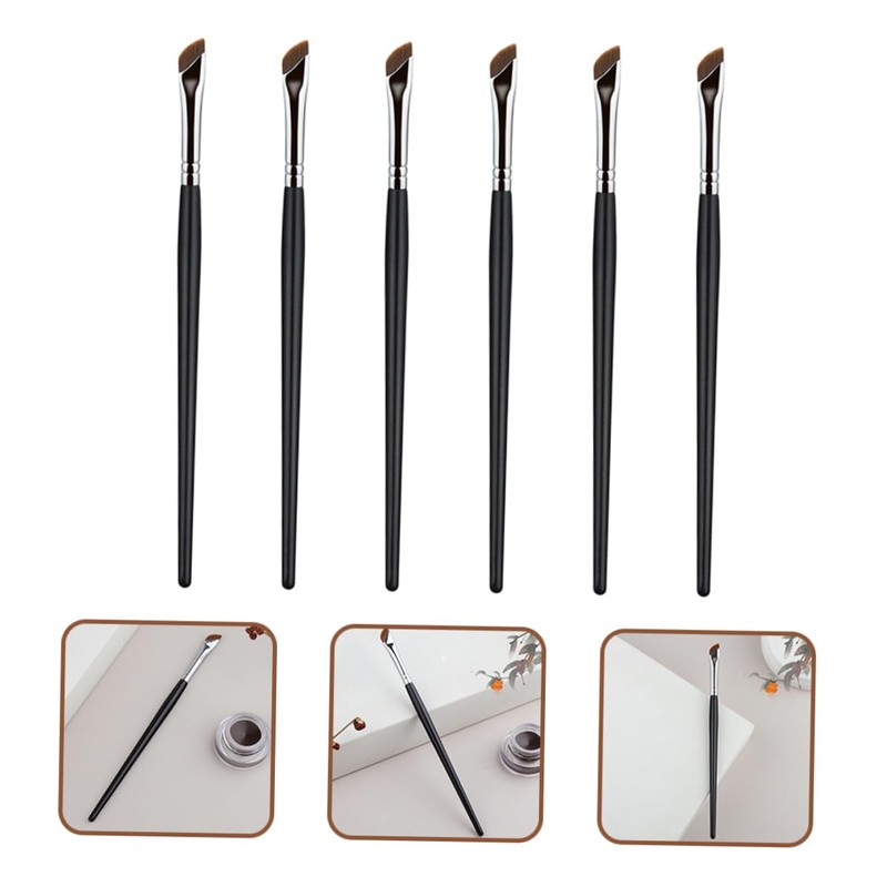 Mikinona Complete Makeup Brush Set Angled Eyeliner Thin Brow Brush