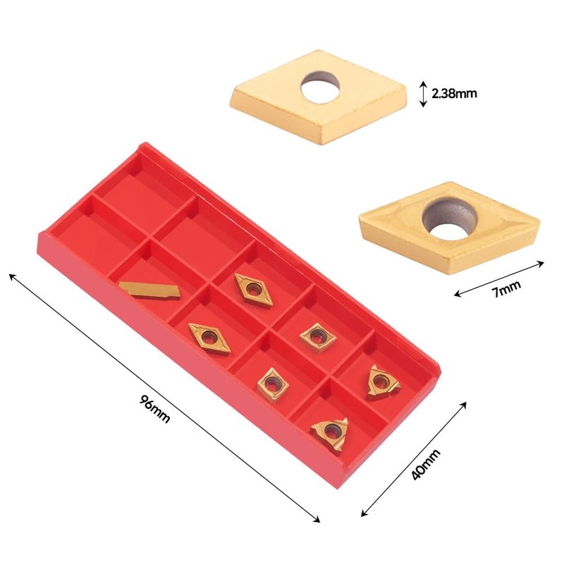 7pcs CNC Carbide Insert Cutter Indexable Lathe Milling Inserts Turning