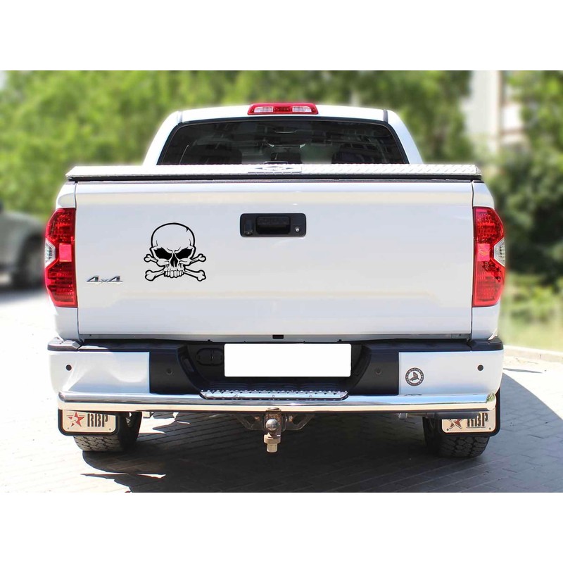 Astute Grace Skeleton Head Crossbones Skull Head Vinyl Decal Die