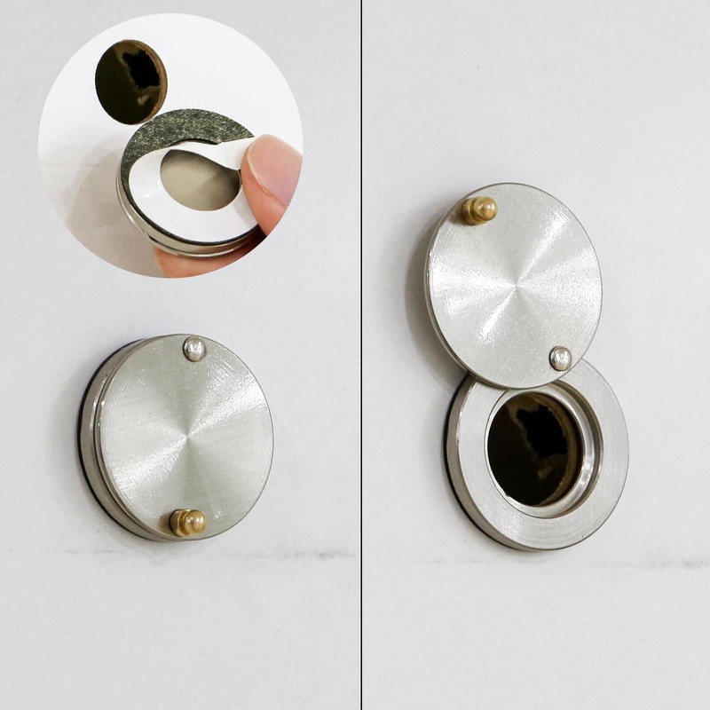 HOJLKLD Peephole Cover, Solid Brass Privacy Door Viewer Cover with
