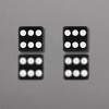 Black Dice Stud Earrings - Sterling Silver 0.5cm x 0.5cm