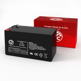 AJC Battery Compatible with Mighty Max ML1.3-12 12V 1.3Ah Sealed Lead Acid Battery