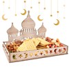 Ramadan Plate Eid Mubarak Decorative Tray with Moon Star Castle