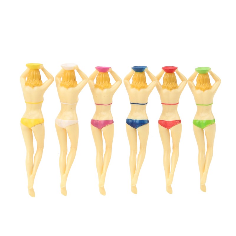 6PCS Funny Golf Tees Plastic Lady Bikini Girl Golf Tees