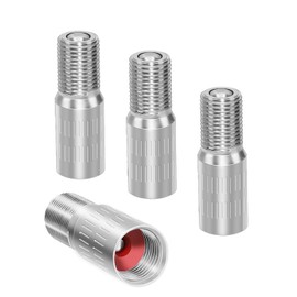 WenTigDY 4Pcs 1.1in/27mm Valve Stem Extension, Tire Valve Extension Valve Stem Extenders Tire Valve Extenders Brass Tire Stem Extension Wheel Tire Cap Extender Adapter for Car Motorcycle Truck