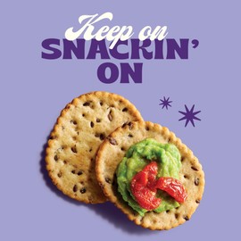 Back to Nature - Stoneground Wheat Crackers - Garlic & Herb - Real Ingredients like Whole Grain Wheat, Flax Seed and Sea Salt - Dairy Free & Non-GMO - 5 ounce