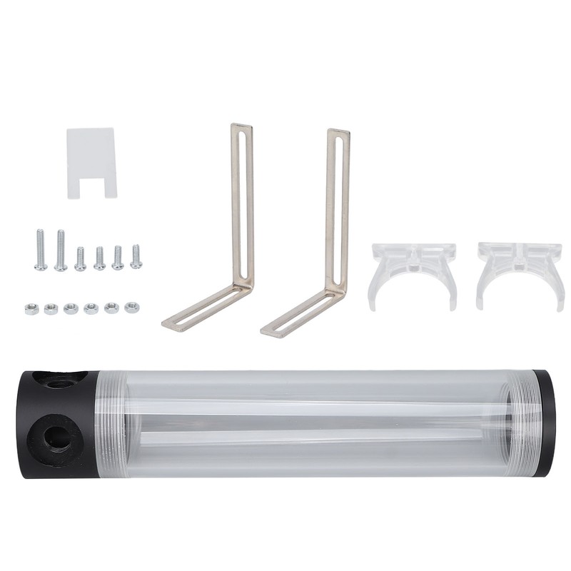 240mm Reservoir Water Cooling Cylindrical 4 Holes G1/4 Thread Acrylic
