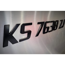 Boat & Jet Ski Registration Numbers 18 PCS Kit Sport Style Series Black Emblem