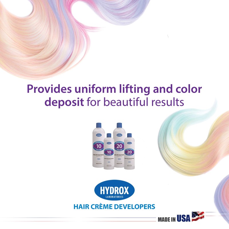 Hydrox 10-Volume Creme Developer Gentle Lift, 16 Ounce (single)