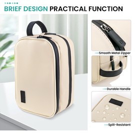 INNKGLE Toiletry Bag Travel Wash Bag - Black - Waterproof Organiser Hanging, Anti-Leak Compartments Pocket Design for Cosmetics, Shaving Kits, and Toiletries Stylish & Durable for Men and Women