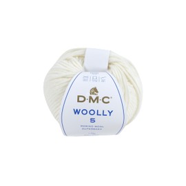 DMC "Woolly 5" Merino Wool, Off White (01), 50g