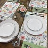 Highland Home Meadow Flowers 4-Pack Poly-Cotton Blend Placemats Manufactured in