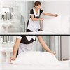 WedDecor 300 Thread Count White Satin Stripe Pillow Cases set